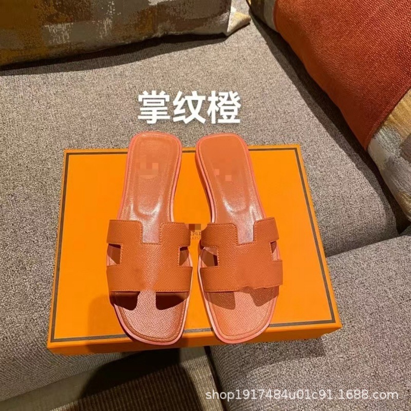 欧洲站外贸专供H家拖鞋夏季防滑外穿必备一字凉拖鞋Y标经典款批发 34
