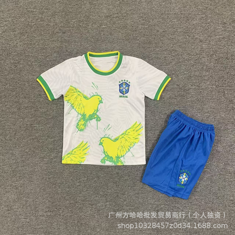 2627国家队儿童装巴西球衣德国英格兰葡萄牙法国西班牙套装足球服 22