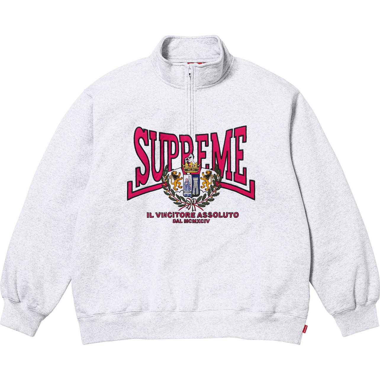 25FW SUPreme贴布BIG LOGO刺绣加绒重磅连帽卫衣男爆款秋冬款纯色 98