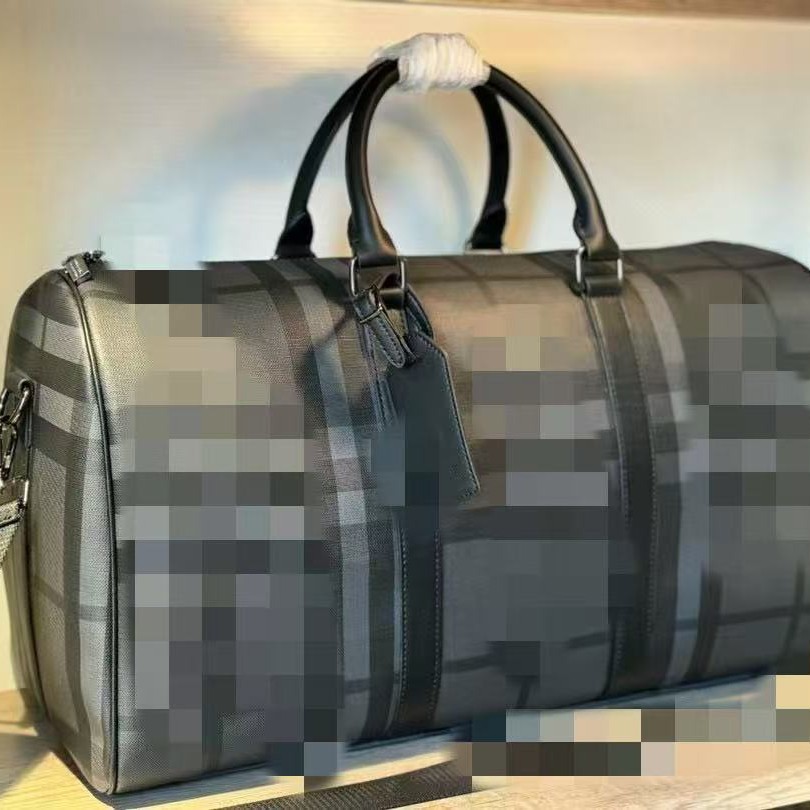 新款欧美时尚单肩斜挎手提包格纹潮牌横款公文经典商务男士电脑包 2