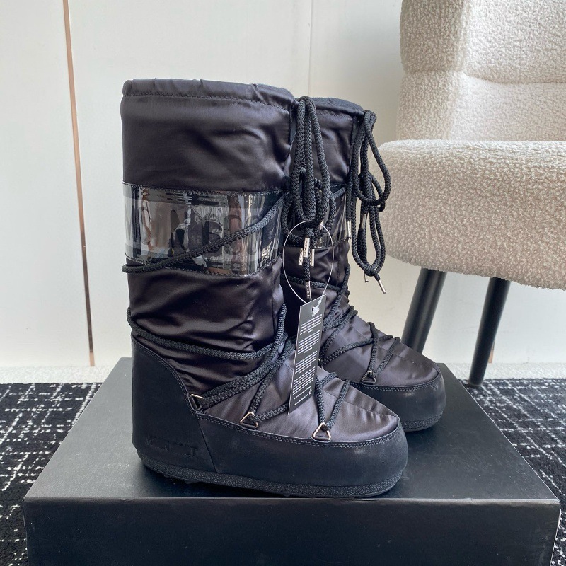 高定25ss秋冬新款月亮靴雪地靴系列内增高防滑保暖丑萌滑雪鞋短靴 42