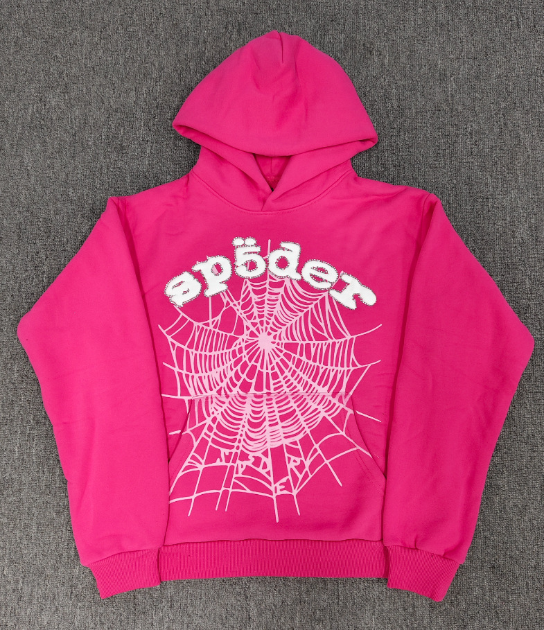 海外原版重磅450G加厚糕绒卫衣连帽衫男发泡印蜘蛛Sp5der hoodies 33