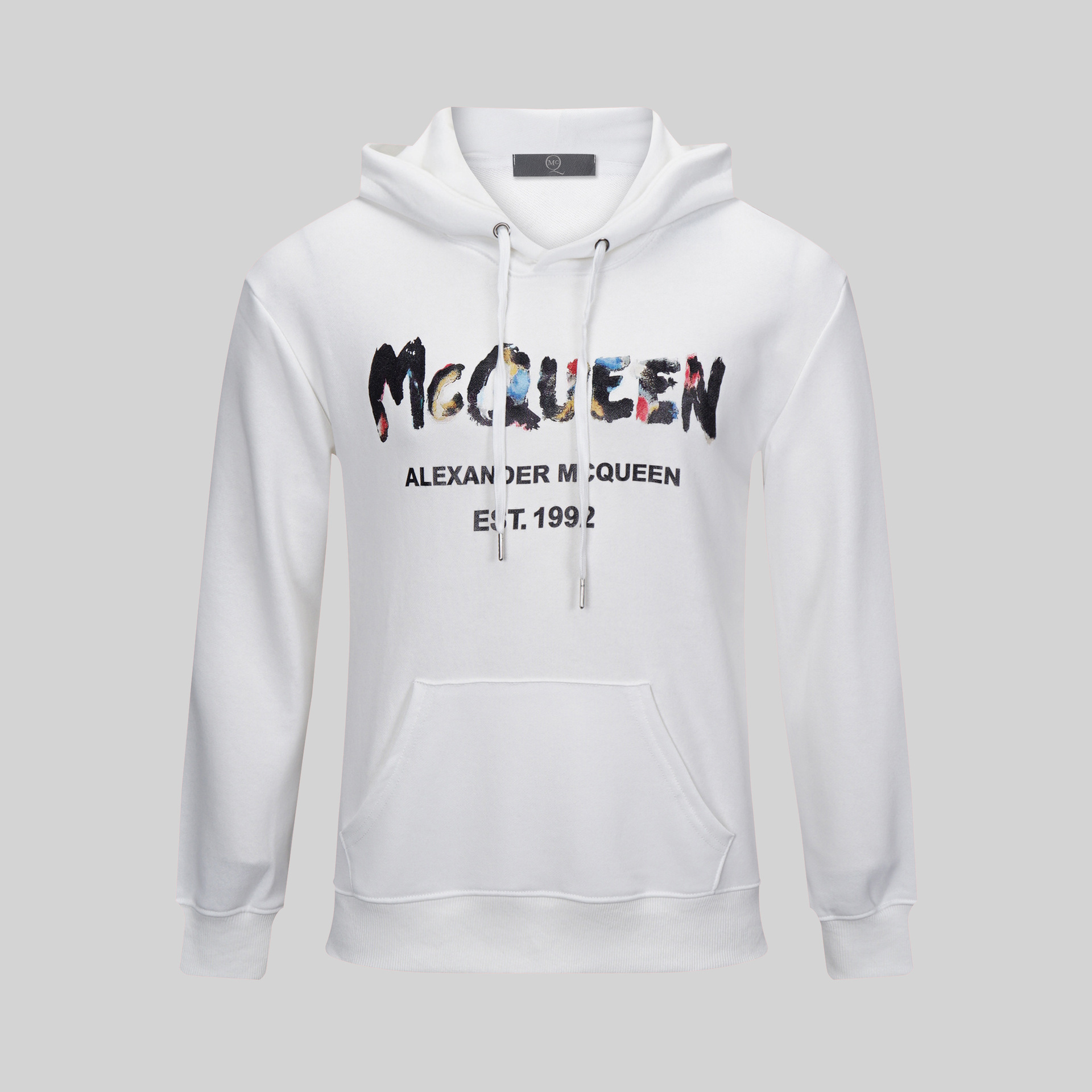 新款麦昆帽衫 跨境潮牌简约斑点字母Alexander Mcqueen连帽卫衣男 7