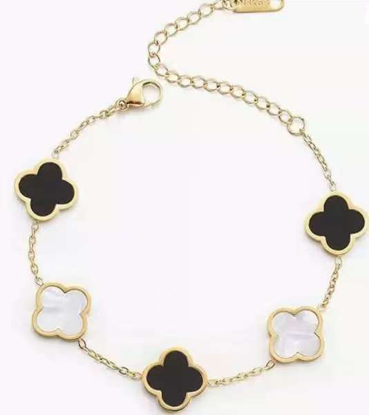 金色光面手链【黑白色】