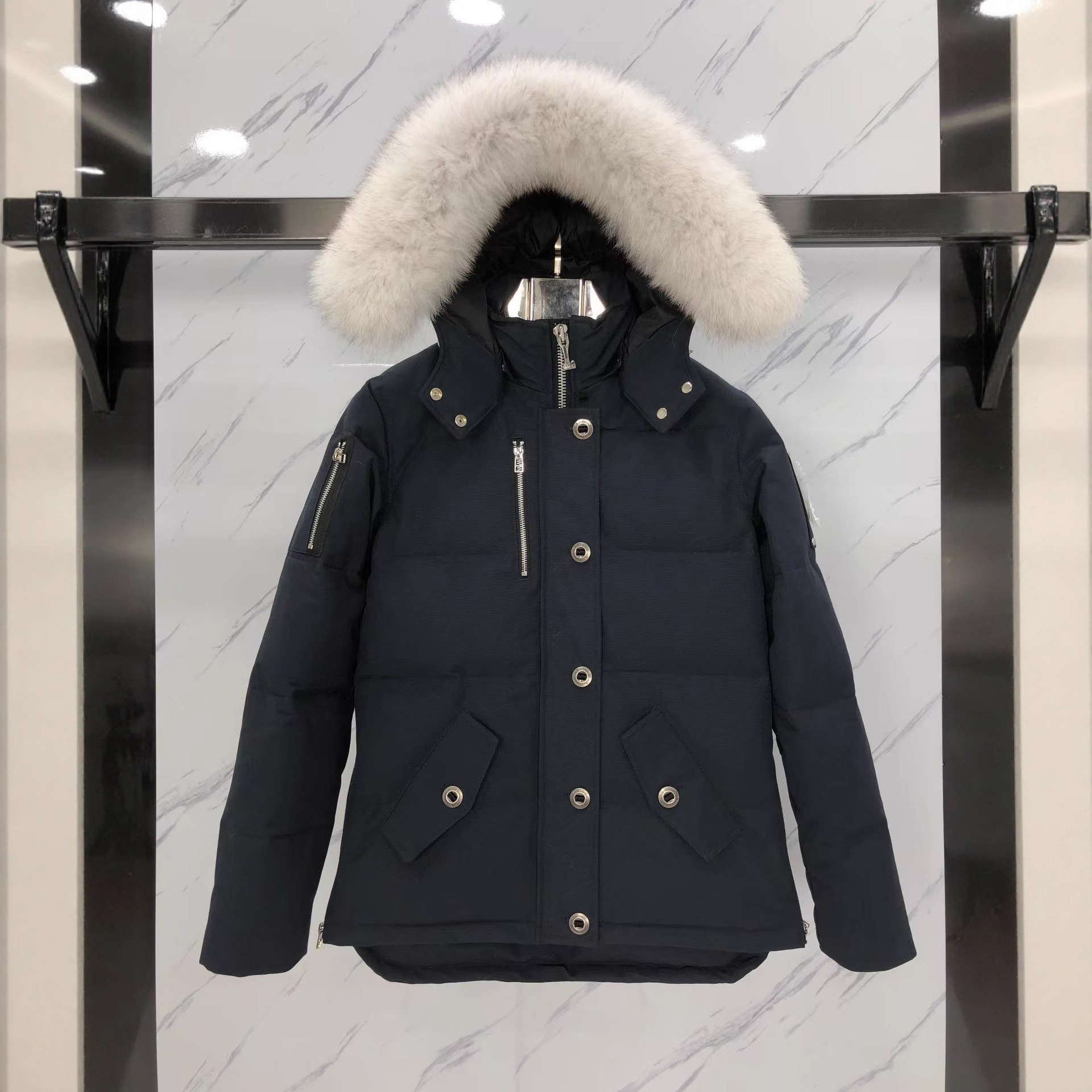 Moose剪刀羽绒服06款05款男女同款情侣外套狐狸毛领户外滑雪装 12
