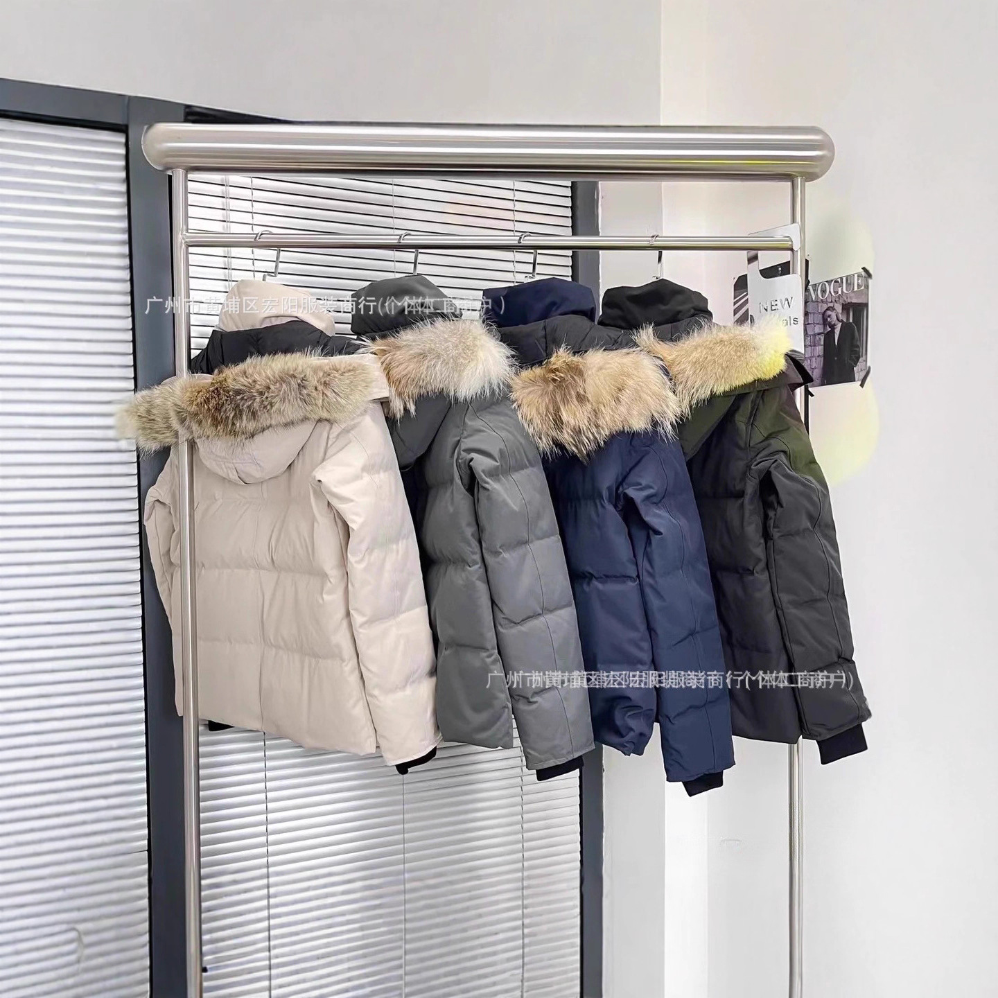 29款大鹅毛领大口袋男女同款派克棉服宽松连帽加厚保暖中长款外套 3