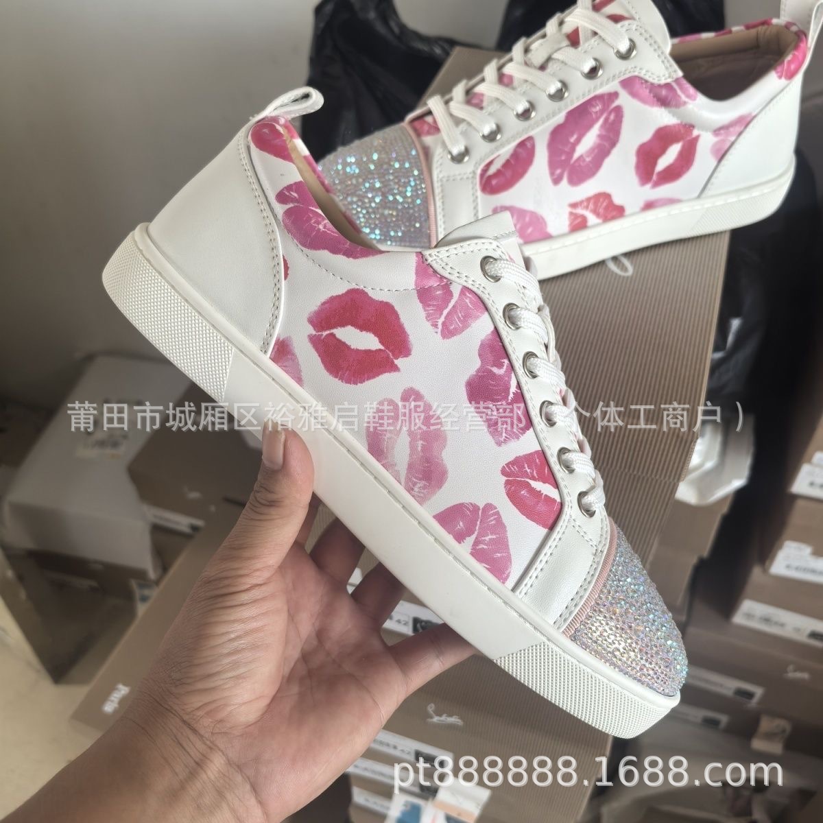 外贸专供铆钉鞋红底鞋头钉足球鞋休闲情侣潮流时尚百搭系带板鞋 17