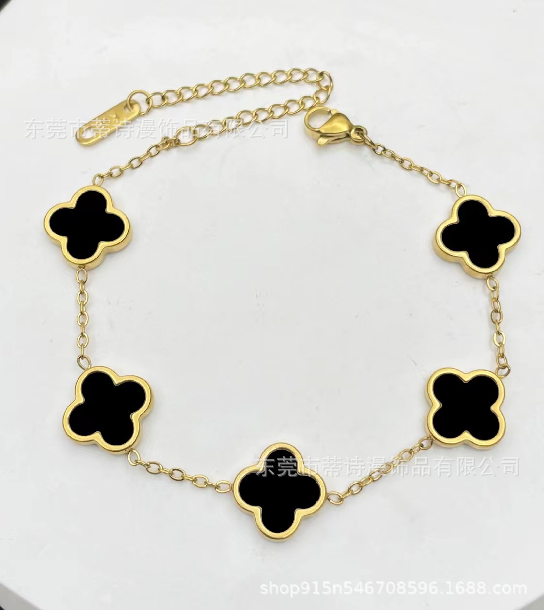 金色光面手链【黑色】