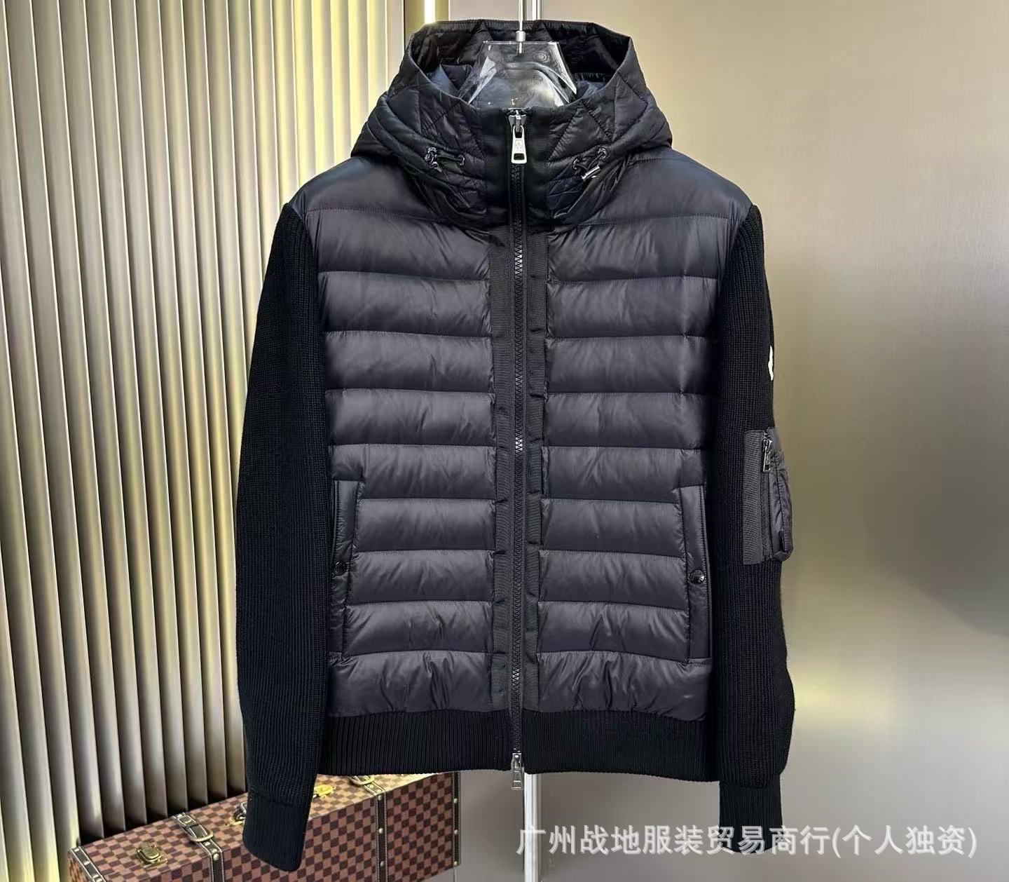 跨境高版本外贸M玛雅黑色经典羽绒服白鸭绒舒适保暖防寒连帽外套 63