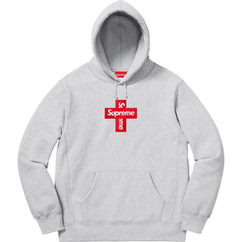 高版本supreme25SS 潮牌HOODED SWEATSHIRT 大LOGO加绒帽衫卫衣 37