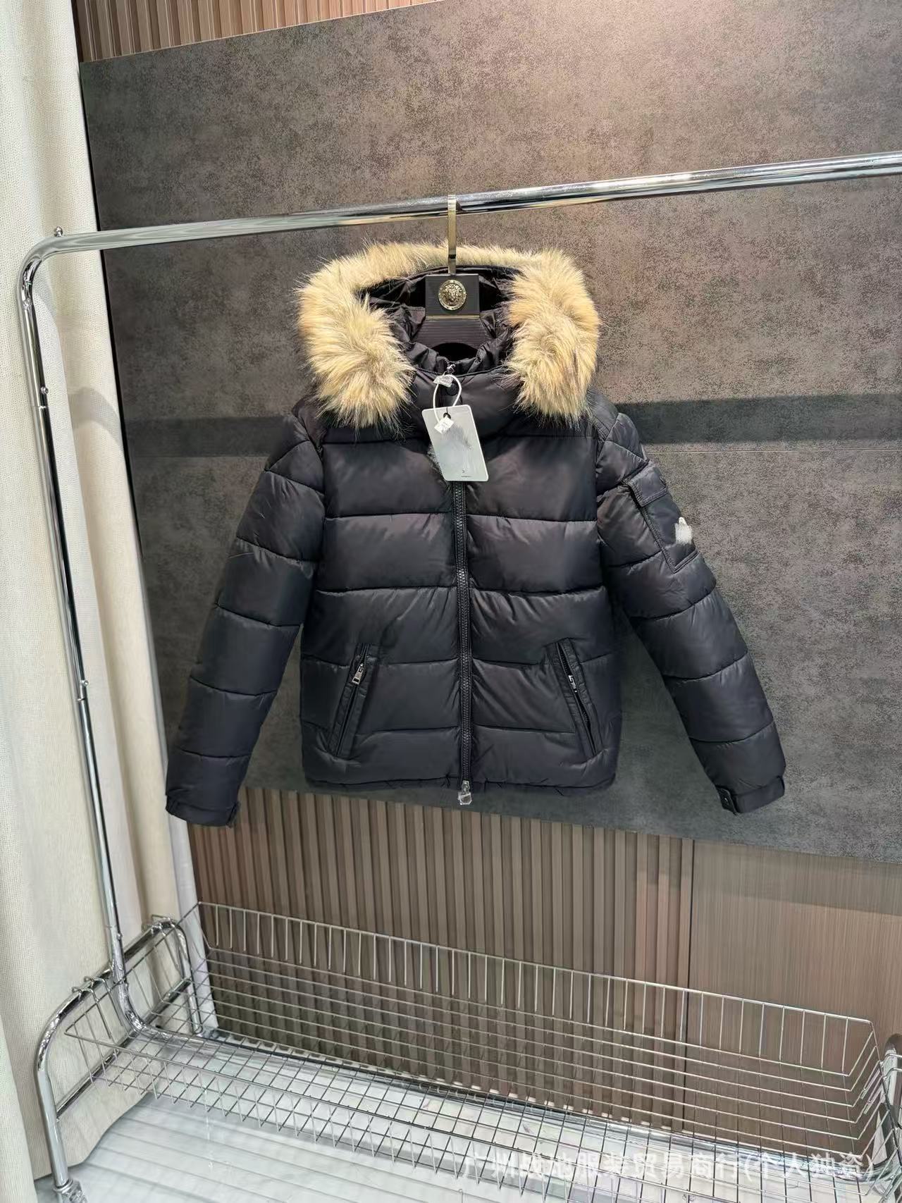 跨境高版本外贸M玛雅黑色经典羽绒服白鸭绒舒适保暖防寒连帽外套 9