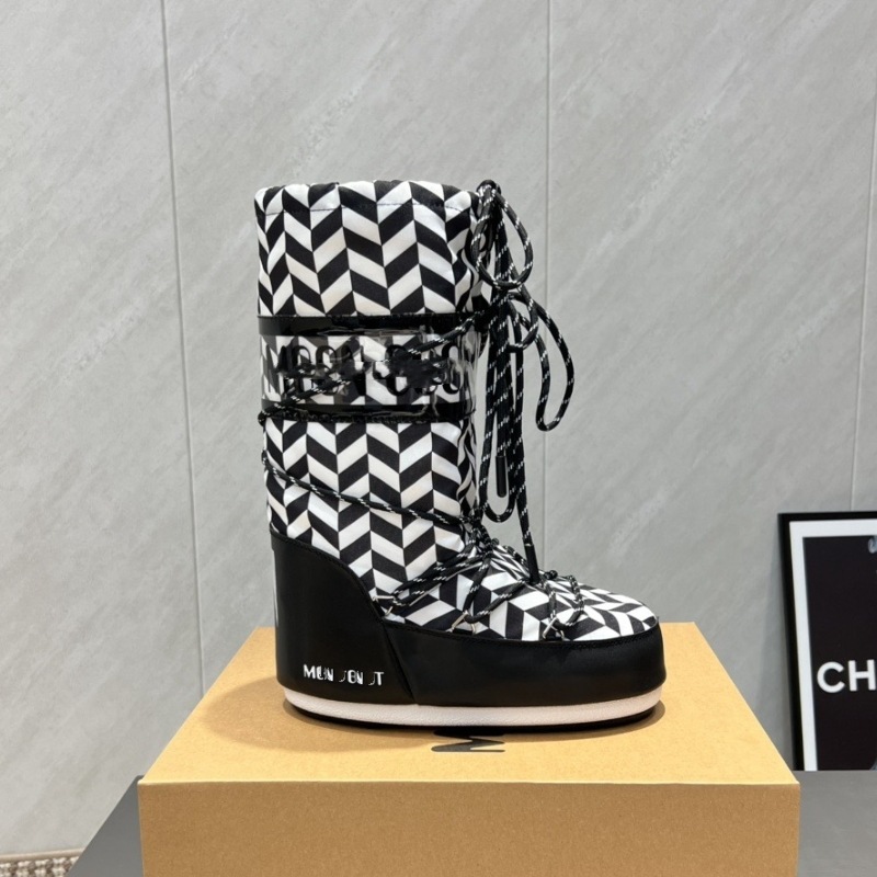 高定25ss秋冬新款月亮靴雪地靴系列内增高防滑保暖丑萌滑雪鞋短靴 43