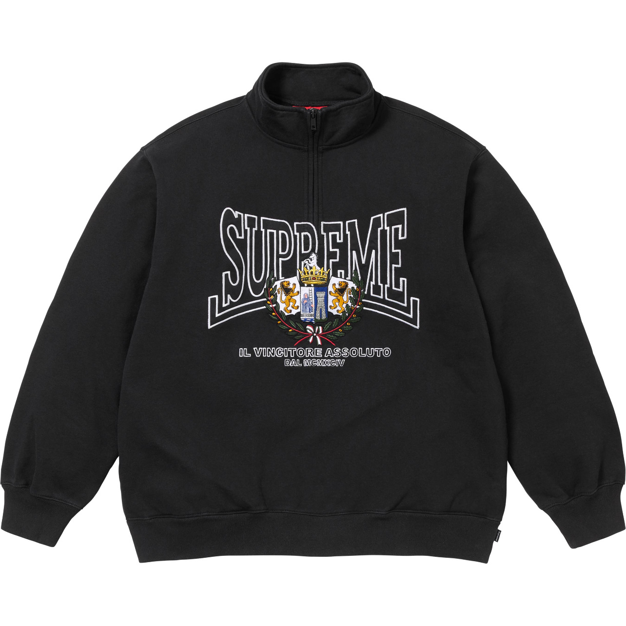 25FW SUPreme贴布BIG LOGO刺绣加绒重磅连帽卫衣男爆款秋冬款纯色 69