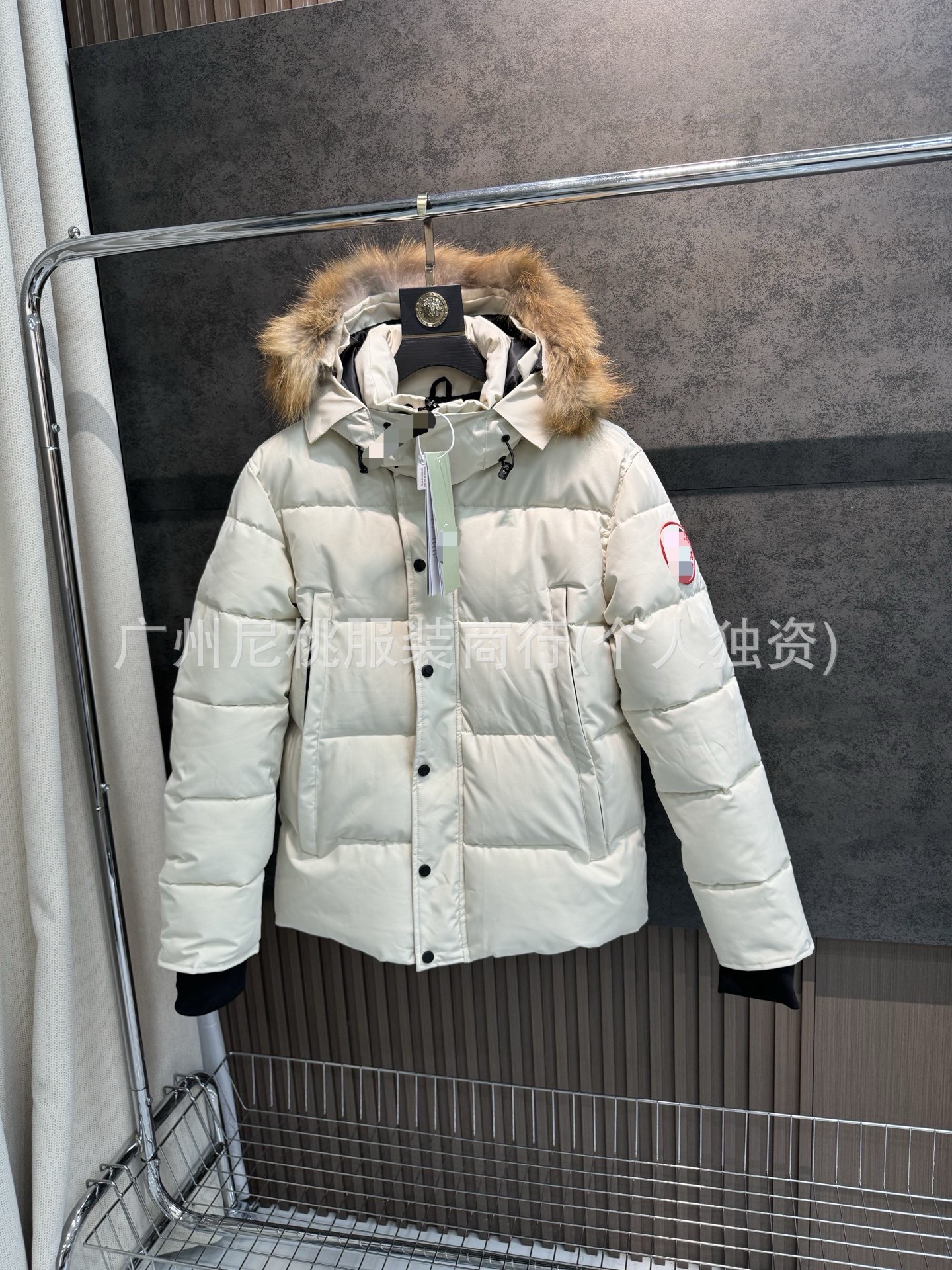 新款正确版鹅大口袋男女情侣派克棉服连帽加厚保暖防风外套 10