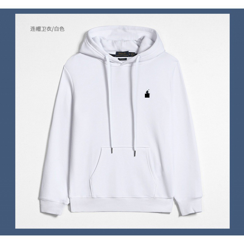 春秋款RL长袖卫衣男士休闲纯色刺绣小马标拉链套头开衫卫衣 24