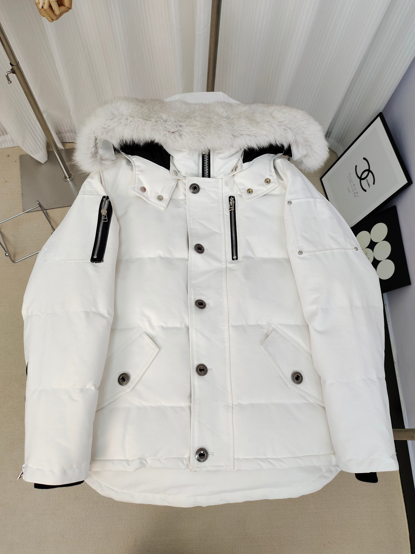 Moose剪刀羽绒服06款05款男女同款情侣外套狐狸毛领户外滑雪装 15