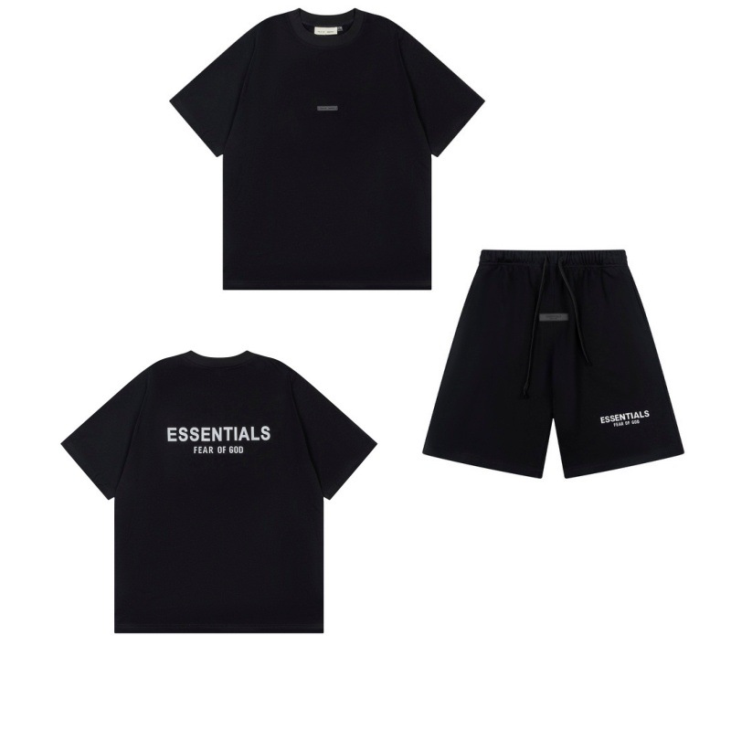 新款FEAR OF GOD ESSENTIALS植绒字母男女休闲宽松加绒连帽卫衣潮 11