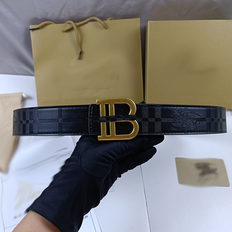 男女士平滑扣皮带双面压花内穿皮商务腰带潮流休闲百搭裤带 18